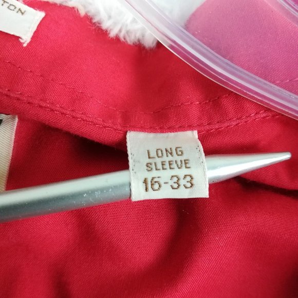 Northern Plains Mens Shirt Western Button Down Pearl Snaps Red Long Sleeve 16 33 - Picture 9 of 13